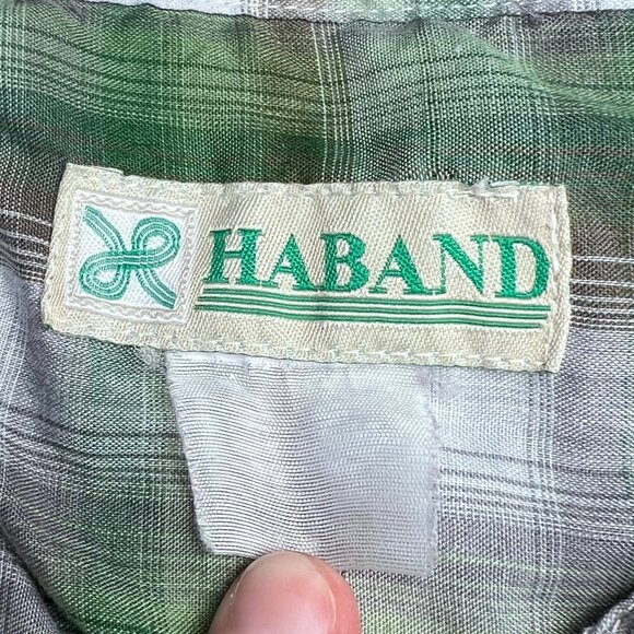 Haband Short Sleeve Button Down Plaid Shirt Lightweight Size XL - Picture 3 of 7